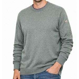 Greyson 100% Cashmere Crewneck Sweater Mens XL Gray Green NWT MSRP $425